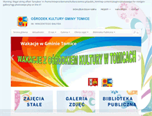 Tablet Screenshot of kultura.tomice.pl